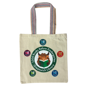 1000 books tote bag image